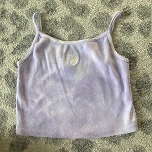 Pacsun cropped purple tie dye ish tank top.